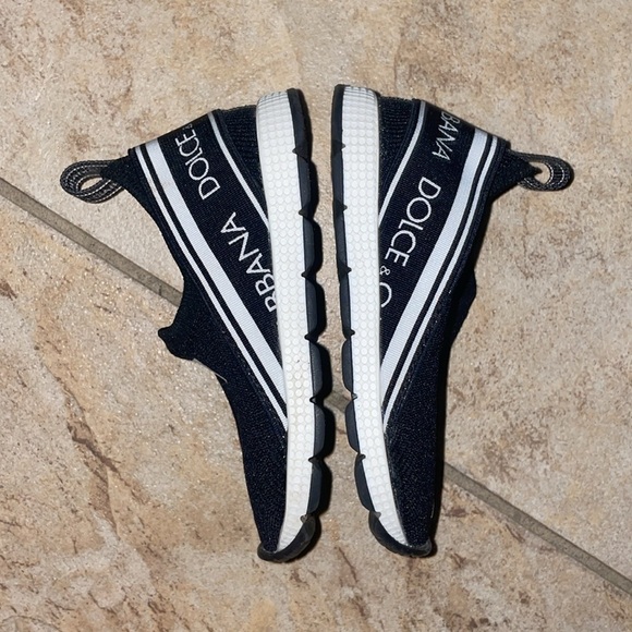 Dolce & Gabbana Black and White Sorrento slip-on sneakers with logo tape baby - Picture 4 of 7